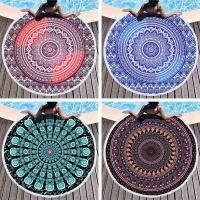 Mandala Round Tapestry Summer Beach Towel Bikini Shawl Picnic Throw Rug Blanket Tassel Bohemia Mats Yoga Mat Home Decor Textile