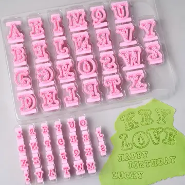 Alphabet Number Letter Cookie Biscuit Stamp Cutter Embosser Cake Mould  Tools UK