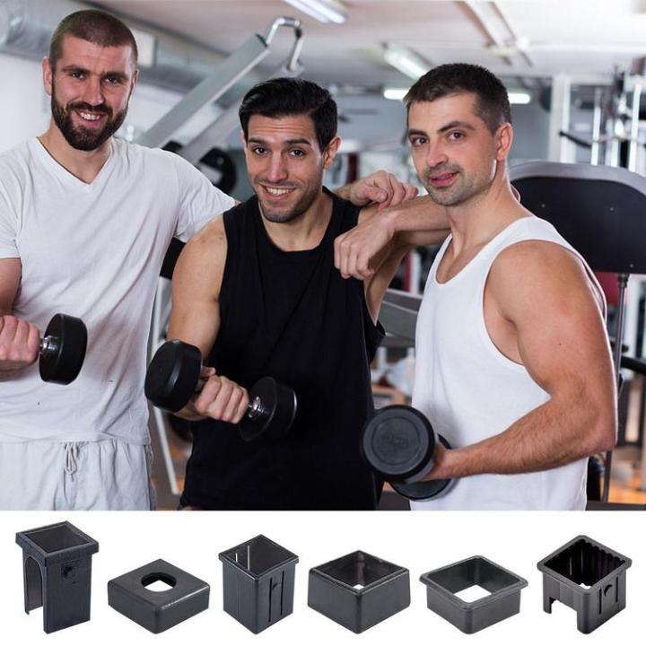 square-black-pp-pe-inner-hollow-variable-diameter-tubing-plug-sliding-isolation-sleeve-end-caps-for-fitness-equipment-accessories-greater