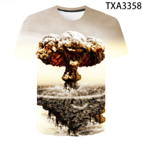 2023 Summer Summer Atomic Bomb Explosion 3D T Shirts Casual Men Women Children Fashion Short Sleeve Boy girl Kids Printed T-shirt Tops Tee fashion versatile t-shirt