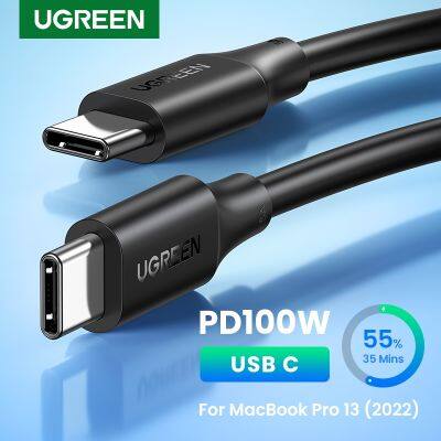 สาย UGREEN USB C ไปเป็น Type-C,PD100W 60W ชาร์จอย่างเร็วโอนถ่ายข้อมูลสำหรับ Macbook Samsung S9 Plus Type 100W PD