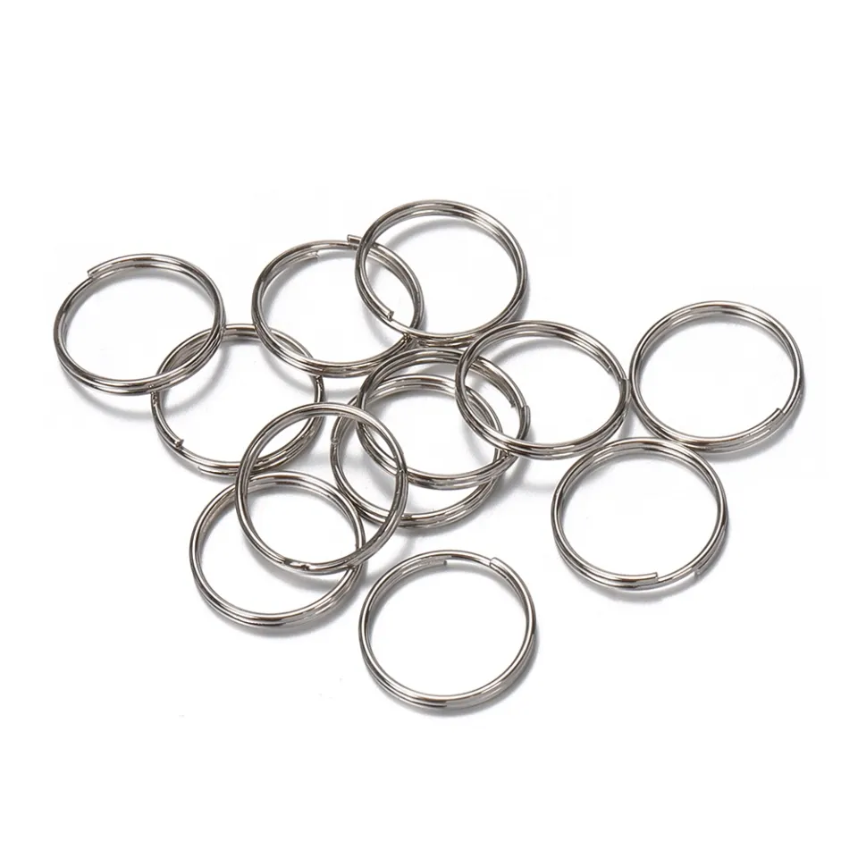 100pcs/lot 6-20mm Stainless Steel Open Double Jump Rings for Jewelry Making  DIY Keychain Double Split Rings Connectors Findings