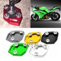 ☊แผ่นต่อตัวขยายสำหรับตั้งด้านข้างอลูมิเนียม CNC สำหรับ Kawasaki NINJA 250 300 EX300 ZX300R 2013 2014