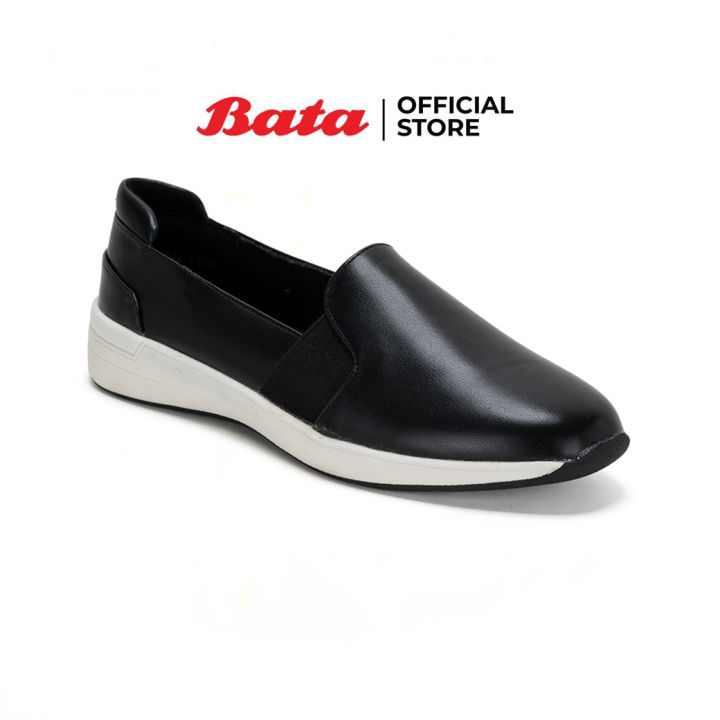 Bata บาจา รองเท้า Slip On รองเท้าลำลองแบบสวม รองเท้าแฟชั่น รองเท้าทำงาน  รองเท้าใส่สบาย ยืดหยุ่นสูง Sneakers สำหรับผู้หญิง รุ่น Gym สีดำ 5516827 |  Lazada.Co.Th