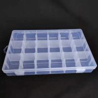 Tackle Box Organizer 18 Grids Plastic Craft Box Organizer Bead Organizer Clear Fishing Box with Dividers, 4 Pack