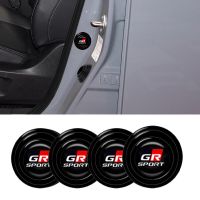 LAIFU 4/8/12Pcs ประตูรถ Anti-Shock ซิลิโคน Pad Hood Trunk Anti-Collision สติกเกอร์ Soundproof Shock สำหรับ Toyota GR Gazoo Racing GR Sport VIos Yaris Corolla Cross CHR Avanza Fortuner Rush