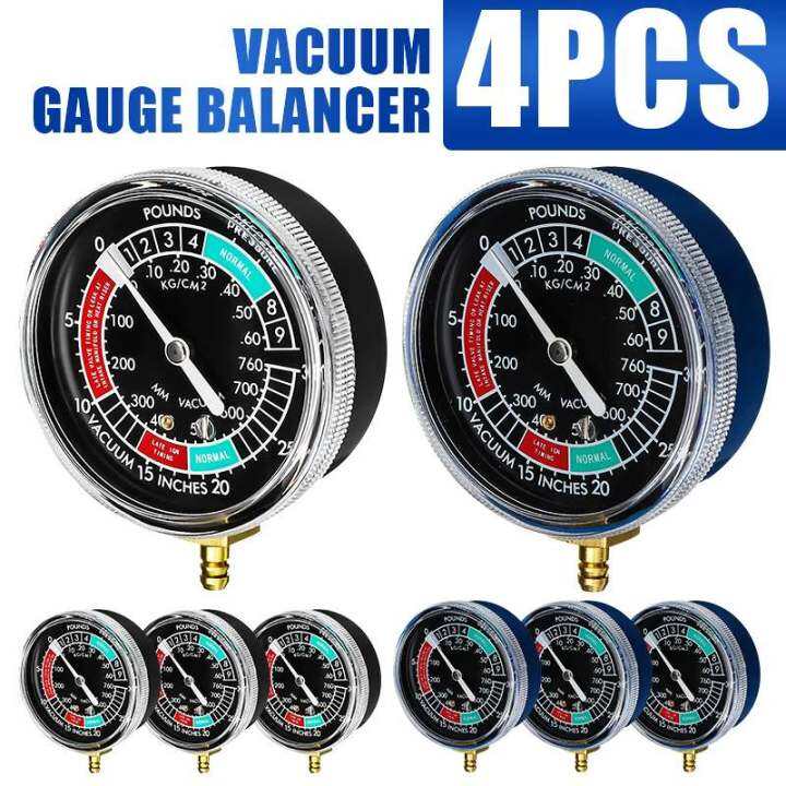 4 Piece Motorcycle Fuel Vacuum Carburetor Carb Vacuum Gauge Balancer