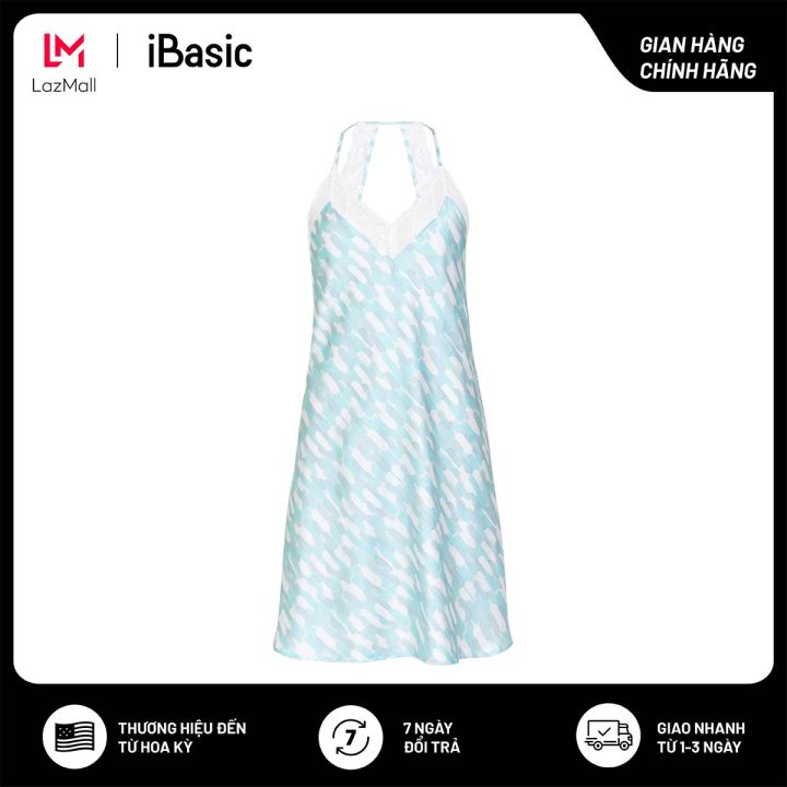 Đầm ngủ nữ satin họa tiết ngọt ngào quyến rũ iBasic SW054 | Lazada.vn
