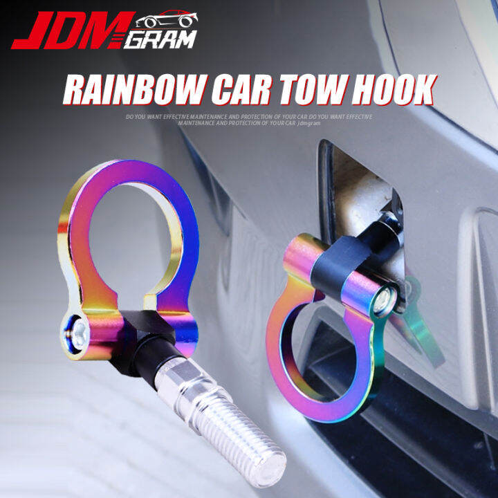 Rainbow Car Tow Hook Universal For Japan Model Aluminum Towing Flexible