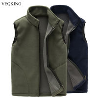 VEQKING Mens Spring Fleece Softshell Vest Outdoor Hiking Climbing Trekking Fishing Male Warm Sleeveless Jackets