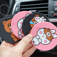 2021Cute Animals Cartoon Silicone Car Mug Coaster Portable Home Office Milk Coffee Mug Cup Mat Non-slip Car Cup Mats Cup Pad Coaster