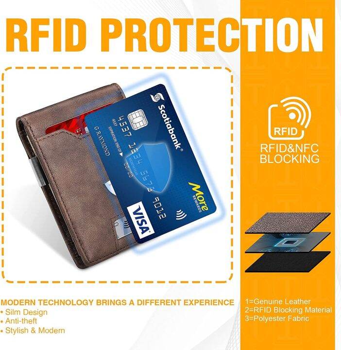 layor-wallet-teehon-หนังแท้มินิกระเป๋าสตางค์ขนาดเล็กผู้ชายบางคลิปเงิน-rfid-ปิดกั้นสองพับผู้ถือบัตรเครดิต