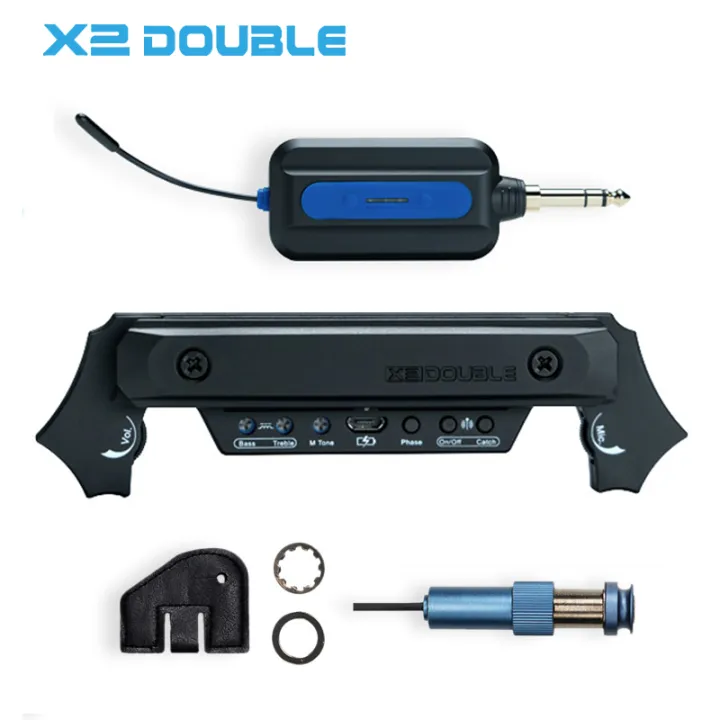 X2 DOUBLE fingered guitar playing board microphone pickup sound hole