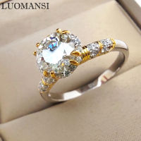 D VVS1 Moissanite มงกุฎแหวนที่มีใบรับรอง GRA S925เงิน1ตัวละครงานแต่งงานผู้หญิงเครื่องประดับ Gift2023