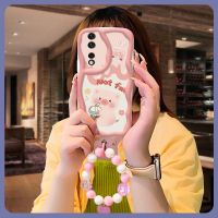 Liquid silicone Pendants Phone Case For Huawei Honor80 Pro 5G Soft originality trend Love bracelet flower romantic