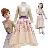 Princess คอสเพลย์เครื่องแต่งกาย Anna Snow Queen คอสเพลย์ชุดฮาโลวีนเสื้อผ้าเด็กวันเกิด Gift