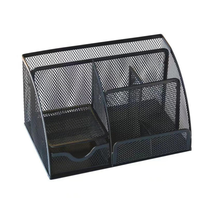 clips-box-for-office-use-school-stationery-storage-rack-metal-mesh-storage-holder-office-desk-organizer-square-container-organizer