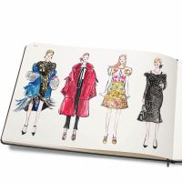 Large Women Fashion Notebook with Mini Fashion Dictionary and Barely Visible Women Figure Templates Aim for Fast Sketching Men
