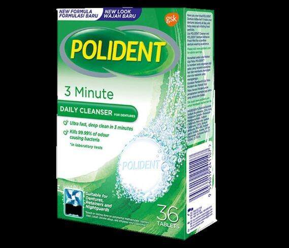 POLIDENT 3 Minute Daily Cleanser 36 Tablets | Lazada