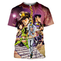 Jojos bizarre ADVENTURE T เสื้อแฟชั่นบุรุษขนาดใหญ่ hip hop เด็กเสื้อยืดอะนิเมะ TEE jojo Stone Ocean 3D พิมพ์ TShirt Wanita