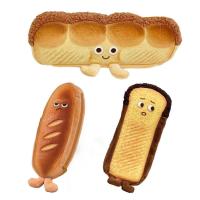 Toast Pencil Bag Hotdog Bread Pencil Holder Simulation Real Food Theme Pencil Bags Portable Novelty Kawaii School Supplies Stationery Bag for Boys Girls noble