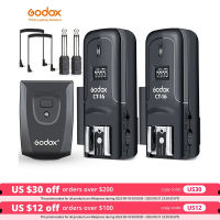 Godox CT-16 16ช่องสัญญาณวิทยุไร้สายแฟลชทริกเกอร์เครื่องส่งสัญญาณ2x ตัวรับสัญญาณสำหรับ Canon Nikon Pentax Studio Speedlite Flash