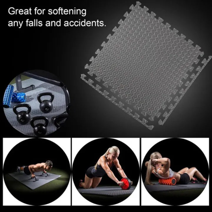 [1/6 / 12PCS] 30X30cm Eva Splicing Carpet Fitness Mat fitness non-slip yoga mat crawling mat skipping mat non-slip mat baby floor sports protection soft and durable universal EVA leaf pattern