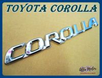 TOYOTA COROLLA ALTIS year 2006-2014 EMBLEM BADGE LOGO STICKER "CHROME" 3D size 18x2 cm. #โลโก้ ข้อความ COROLLA สีโครเมี่ยม พร้อมกาวติด