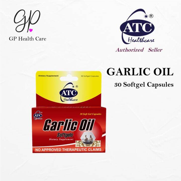ATC Garlic Oil 500mg Soft Gels 30 capsules Lazada PH