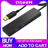 QGeeM USB Hub 3.0อะแดปเตอร์เครื่องอ่านบัตรแยก USB สำหรับ Xiaomi แล็ปท็อป  Pro 2015 5 USB 3.0 Hub สำหรับพีซีอุปกรณ์คอมพิวเตอร์