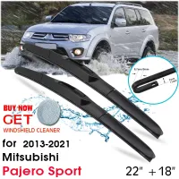 【Quick Delivery99】 รถด้านหน้ากระจกหน้าต่างยางซิลิโคน Refill Wiper สำหรับ Mitsubishi Pajero Sport 2013 2021 Lhd/rhd 22 Quot; 18 Quot; รถอุปกรณ์เสริม