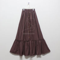 Long Skirt กระโปรงผู้หญิง กระโปรงลำลอง ผ้าไหมอิตาลี ผ้านุ่ม ใส่สบาย รุ่นกระดูมหน้า กระโปรงยาว เอวยางยืด เอว 22-40นิ้ว ความยาว 38นิ้ว SK-A80