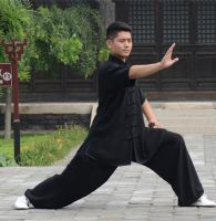 Short-Sleeve Tai Chi Clothing Uniform For Men And Women