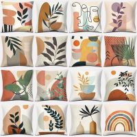 {fabric sofa} ZheYu BrownAbstract Series PillowHomeDecoration Pillow Bedroom SofaCushion Cover Pillow Case