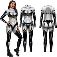 Evil Ernie Lady Death Hope Silm Jumpsuit Catsuit ผู้หญิงเซ็กซี่ชุดคอสเพลย์ฮาโลวีน Bodysuit