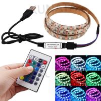 5050 RGB LED Strip Light 5V USB 16Colors Waterproof Flexible Led Tape TV Back Lights Colour Changing with 24Key Remote Control