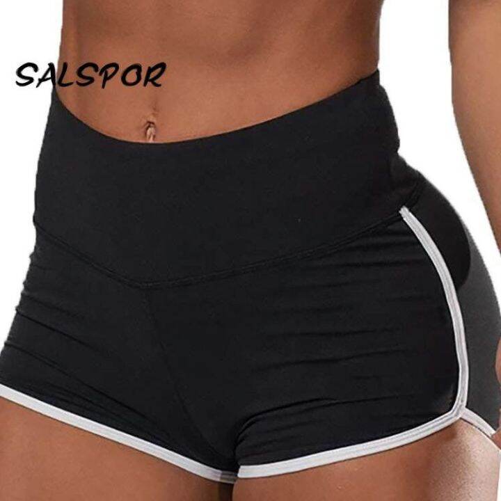 salspor-summer-shorts-women-thin-fitness-high-waist-biker-shorts-cycling-running-gym-shorts-feminino-skinny-activewear-black