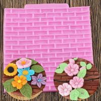 【YF】 Brick Wall Texture Silicone Fondant Mold Cake Border Resin Clay Chocolate Moulds Cupcake Decorating Tools