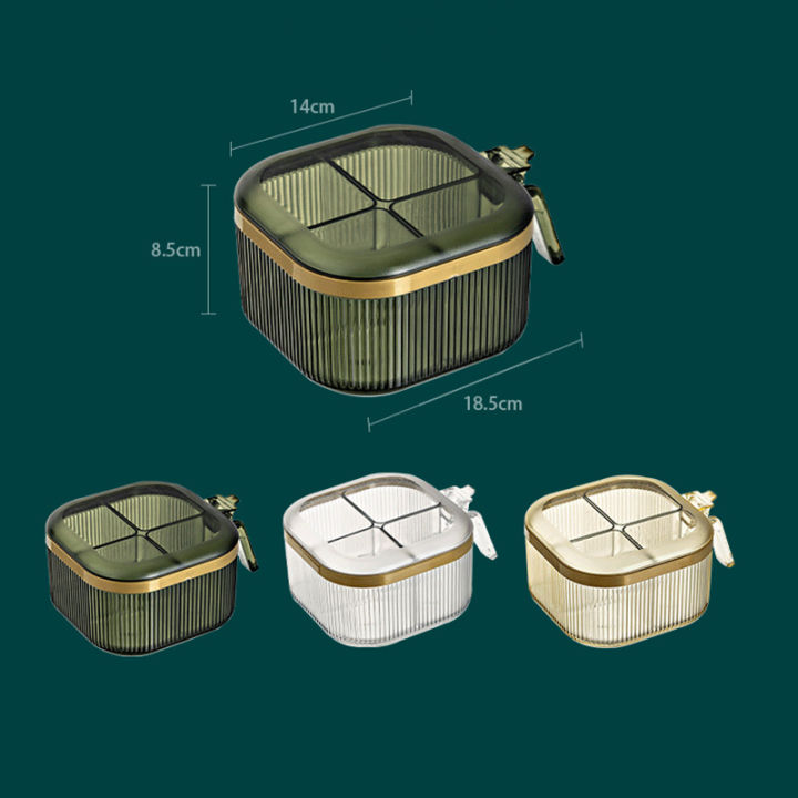 4ตารางปรุงรสกล่องรวมกันชุดครัวเรือนครัวปรุงรสขวดกระป๋องน้ำตาลเกลือ-monosodium-glutamate-กล่องเก็บ