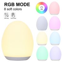 LED Night Light USB Rechargeable Table Lamp Touch Switch for Childrens Home Garden Bar KTV Dining RGB Ambient Light Night Lights