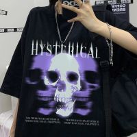 Gothic Dark Women T-shirts Punk Black Graphic Short Sleeve TShirt Harajuku Streetwear Fashion Woman Blouses 2022 Y2k Clothes Top