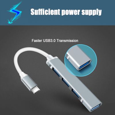 ความเร็วสูง Type C USB C HUB 4พอร์ตหลายอะแดปเตอร์ OTG แยกสำหรับ Lenovo HUAWEI Lenovo Macbook Pro 15 Air อุปกรณ์เสริมแบบโปร Feona