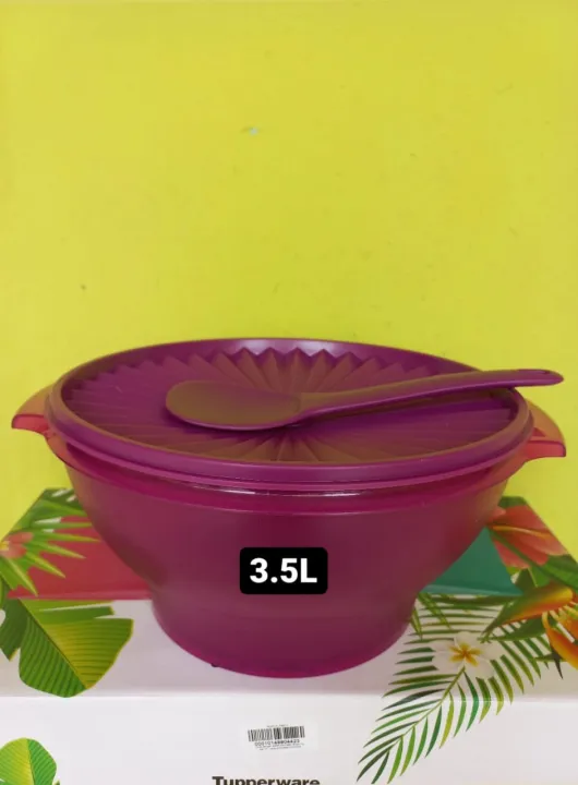 TUPPERWARE LARGE RICE BOWL WITH SPOON / WADAH NASI / TEMPAT PENYIMPANAN