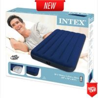 Dlz New INTEX ที่นอนเป่าลม ที่นอน Classic Downy Airbed รุ่นPVC Camping อุปกรณ์ เดินป่า ตั้งแคมป์