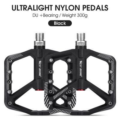 WEST BIKING Widening Bicycle Pedals Flat Platform Anti Slip Seal Bearings Waterproof Bike Parts Accessories Bicycle Pedals