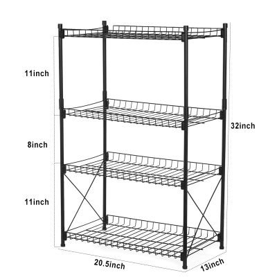 34 Tier Slim Storage Cart Mobile Shelving Unit ออแกไนเซอร์สไลด์ออก Storage Rolling Utility Cart Rack For Kitchen Bathroom