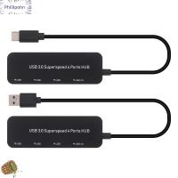 PHILLIPOHN เดสก์ท็อปความเร็วสูงการส่งข้อมูลแบบตัวแปลงแบบหลายพอร์ตชนิด C USB 3.0ฮับ4พอร์ตตัวขยาย USB