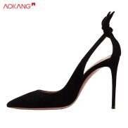 AOKANG Giày Cao Gót Giày Cao Gót Chuyên Nghiệp Đa Năng Mũi Nhọn Trưởng