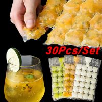 30/1Pcs Disposable Ice Cube Bags Transparent Self-sealing Freezing Bags DIY Drink Whiskey Ice Mould Household Kitchen Gadgets