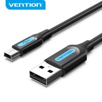 Vention สายมินิ USB ที่ชาร์จไฟรวดเร็ว USB กับ Mini USB กล้องดิจิตอลสายสำหรับข้อมูล HDD เล่น MP4 DVR GPS Mini USB 2.0สาย Mini